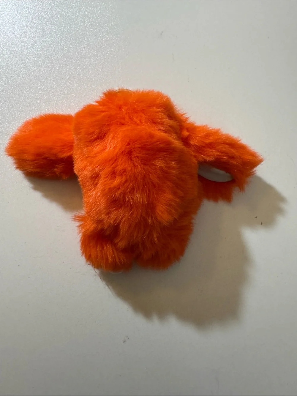 Plush Orange Furry Bunny Keychain